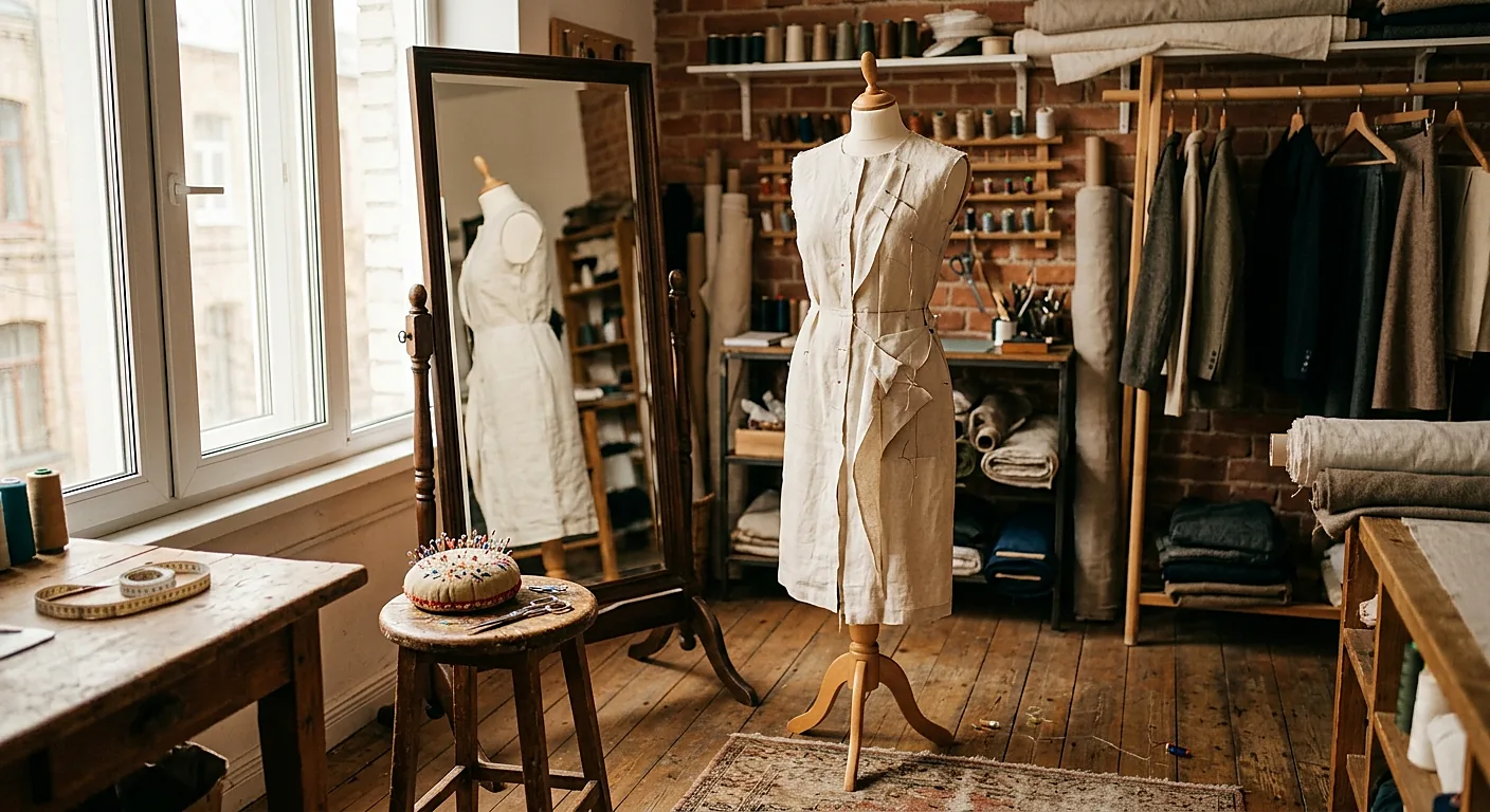 Anprobebereich im Atelier